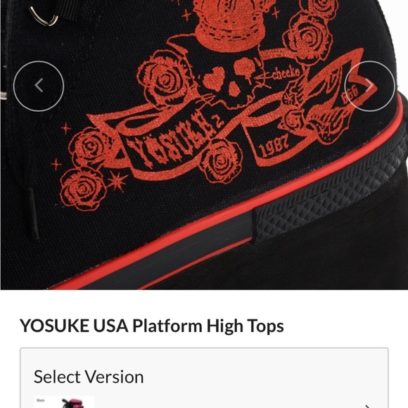 Black and Red Platform High Tops - Picture 14 of 15